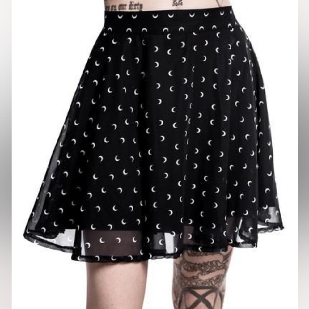 Killstar Lined Moon Skirt